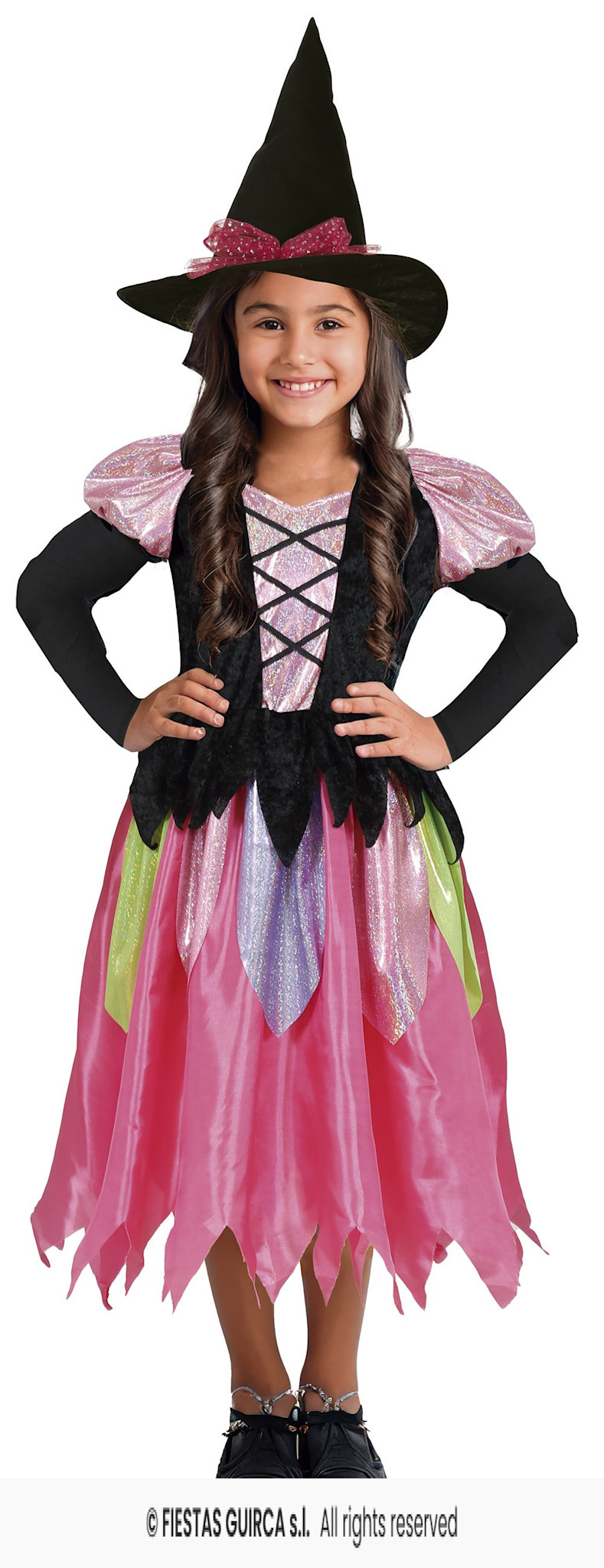 Feestshop.be Heksenkleedje pink witch meisjes