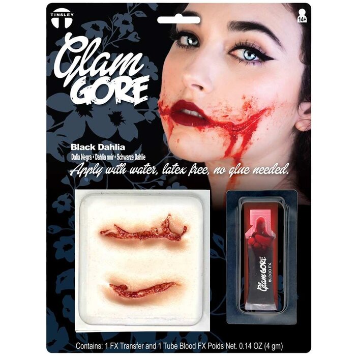 Litteken nepwonde Glam Gore Transfer and Blood Sachet (LARGE PACK) - Black Dahlia