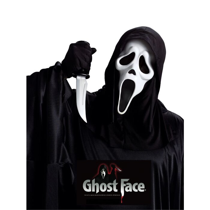 Scream Ghost Face Masker met Capuchon & Mes Officiele Licentie
