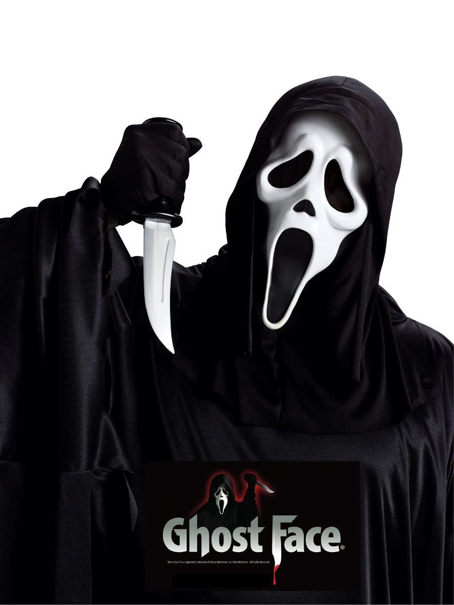 Scream Ghost Face Masker met Capuchon & Mes Officiele Licentie