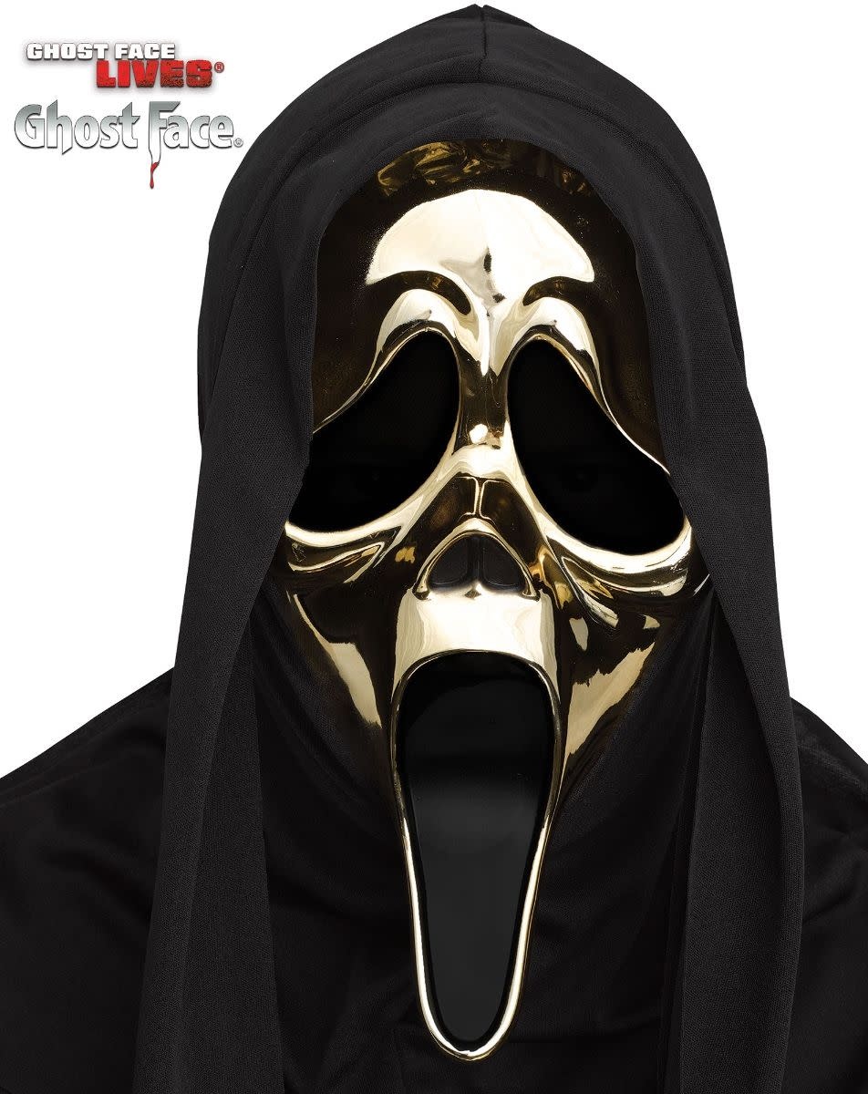 Scream Ghost Face Gouden Masker met Capuchon Officiele Licentie