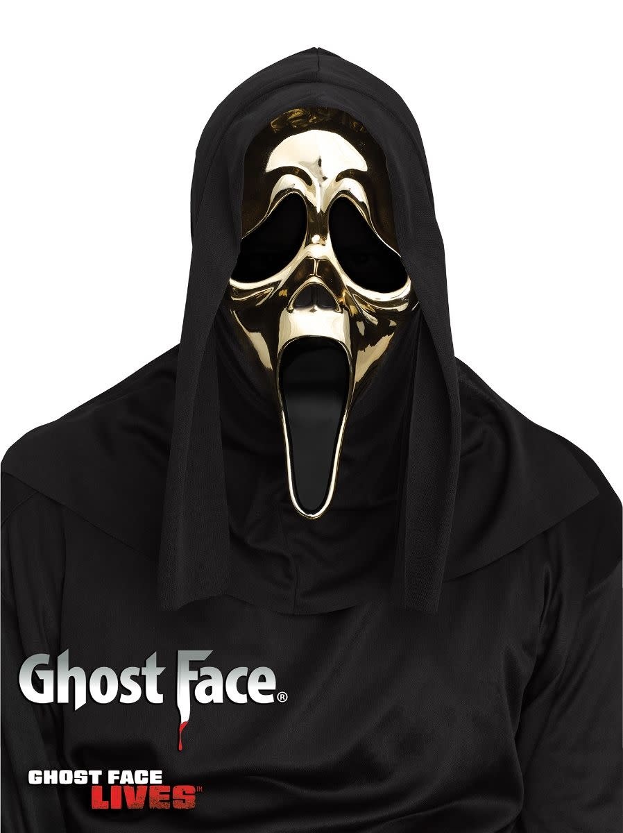 Scream Ghost Face Gouden Masker met Capuchon Officiele Licentie