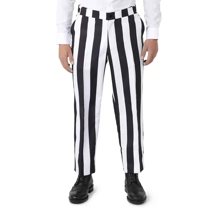 Suitmeister Beetlejuice kostuum zwart wit gestreept