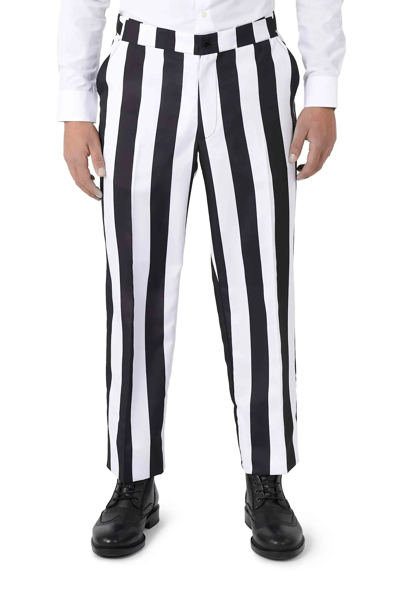 Suitmeister Beetlejuice kostuum zwart wit gestreept