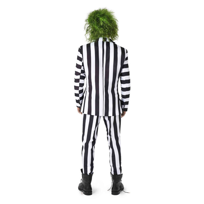 Suitmeister Beetlejuice kostuum zwart wit gestreept