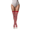 Stay-up panty rood/wit gestreept one size