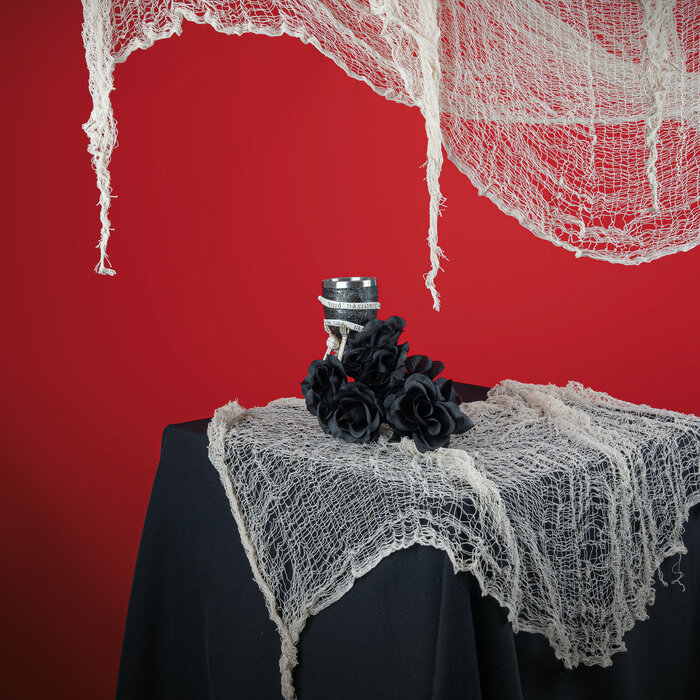 Spooky decoratie doek tafelkleed wit 55 x 350cm