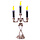 Skelet kandelaar met 3 led kaarsen