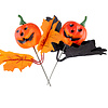 Halloween Herfst decoratie 2 takjes met pompoen