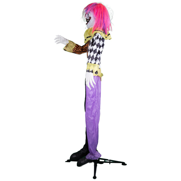 Halloween decoratie bewegend  zwaaiende clown 160cm