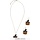 Set oorbellen met ketting pompoen Halloween