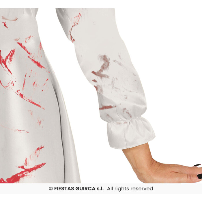 Feestshop.be Halloween clown kleedje dame zwart/wit