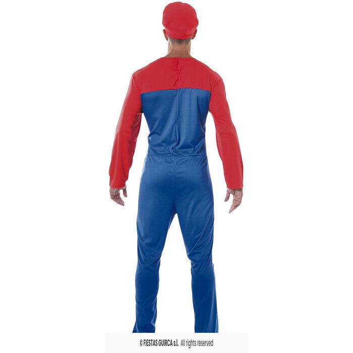 Feestshop.be Loodgieter trein machinist rood blauw Mario