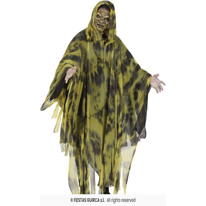 Geest tuniek met kap Halloween geel one size