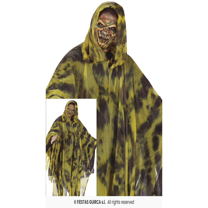 Geest tuniek met kap Halloween geel one size
