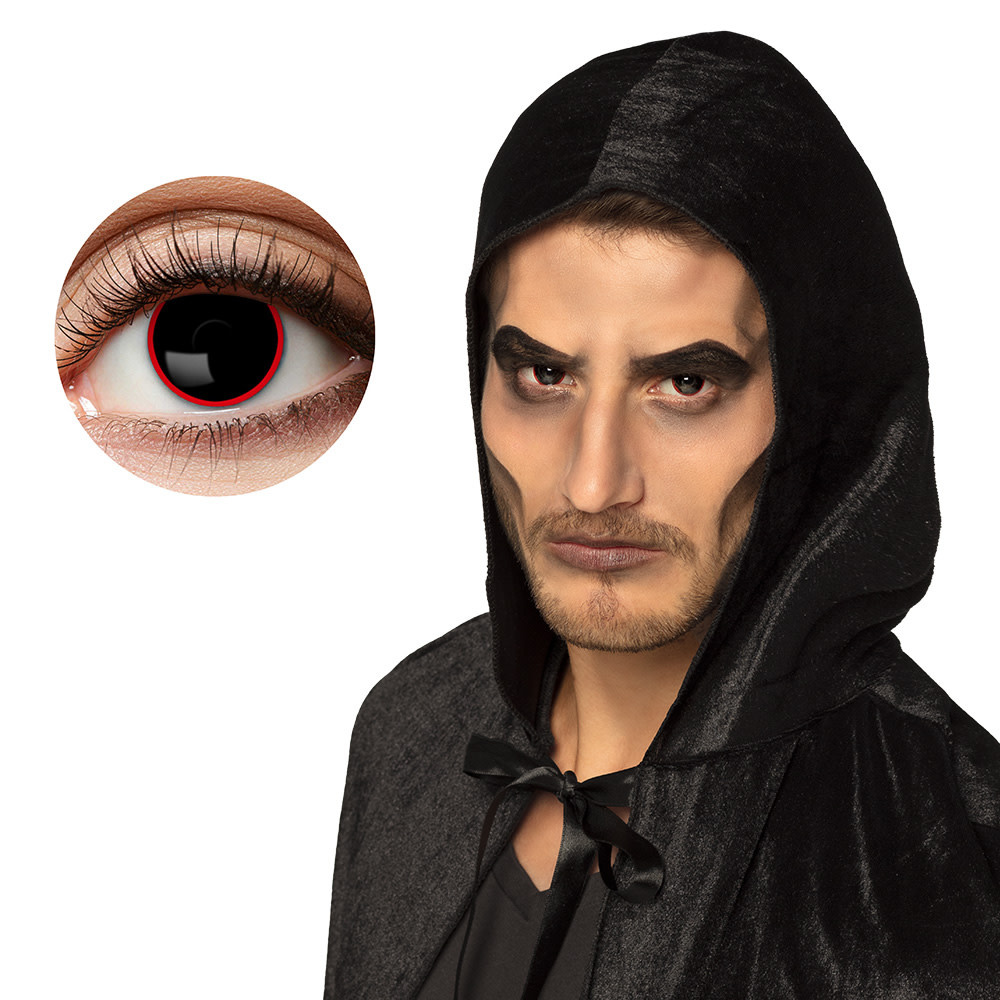 Feestshop.be Weeklenzen Demoon per paar zwart rood