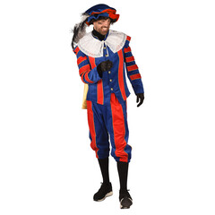 Thetru Piet kostuum Cadiz luxe rood-blauw