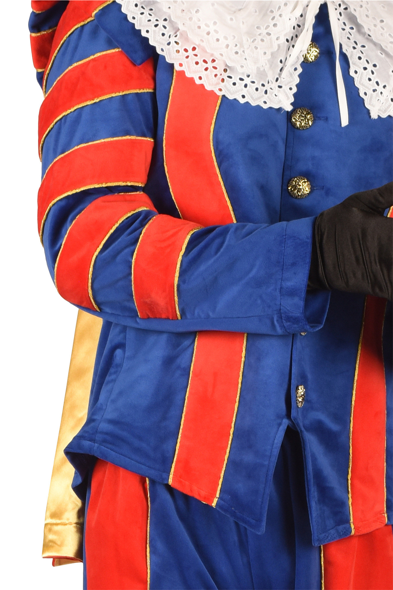 Thetru Piet kostuum Cadiz luxe rood-blauw