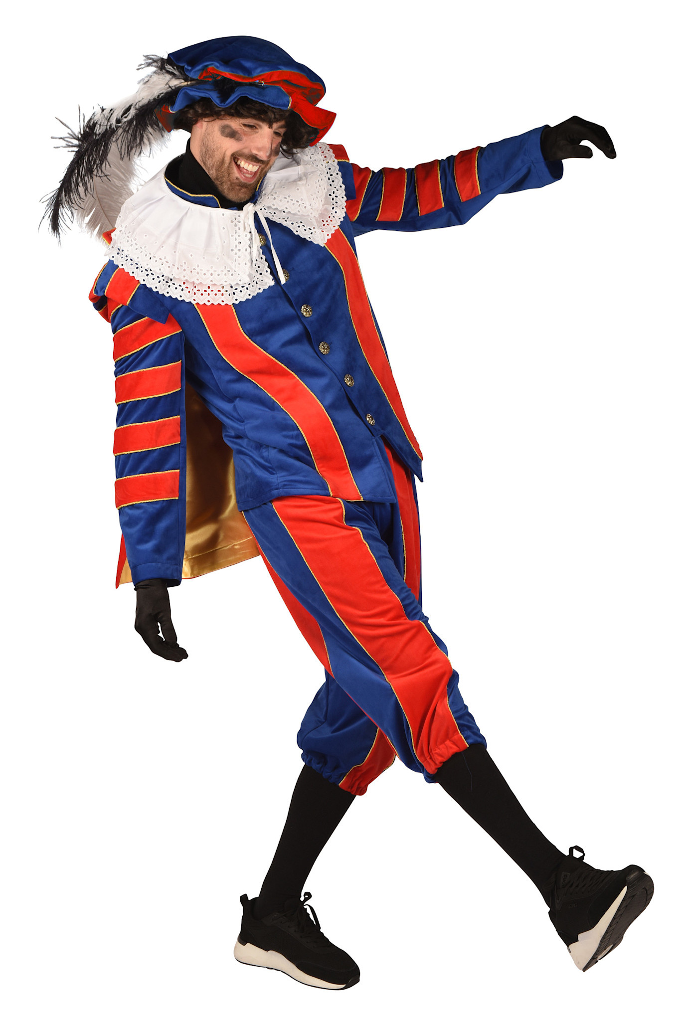 Thetru Piet kostuum Cadiz luxe rood-blauw