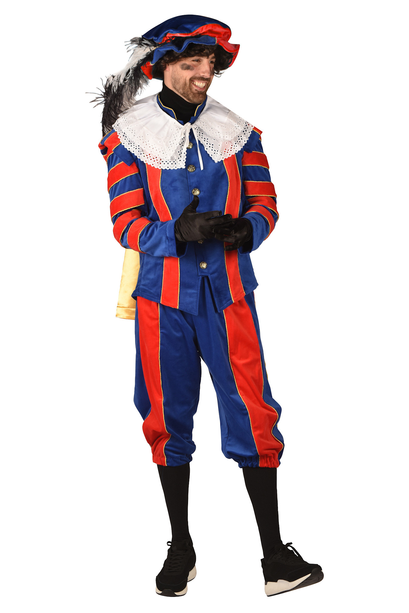 Thetru Piet kostuum Cadiz luxe rood-blauw