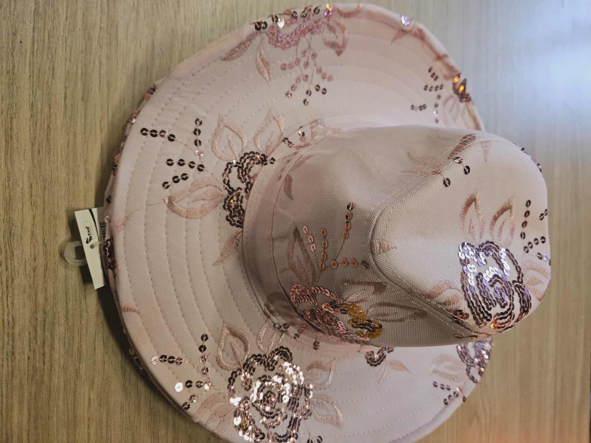 Cowboy hoed roze bloemen