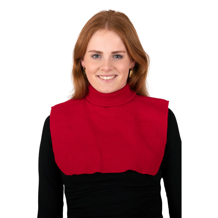 Feestshop.be Piet col rolkraag rood onderkraag