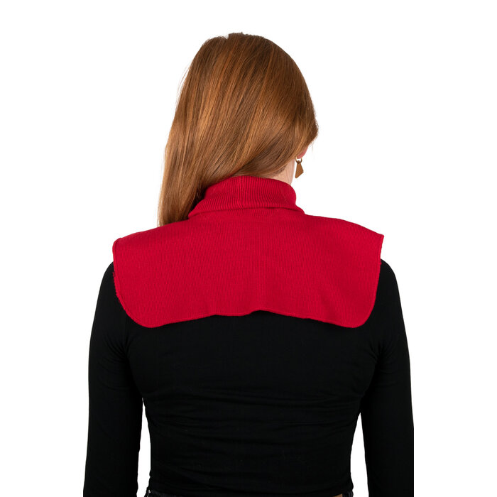 Feestshop.be Piet col rolkraag rood onderkraag