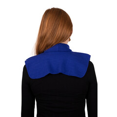 Feestshop.be Piet col rolkraag blauw onderkraag