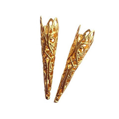 Thetru Veerpuntjes goud piet veer pluim per 3 stuks