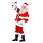 Luxe kerstman kostuum polyesterfluweel rood wit