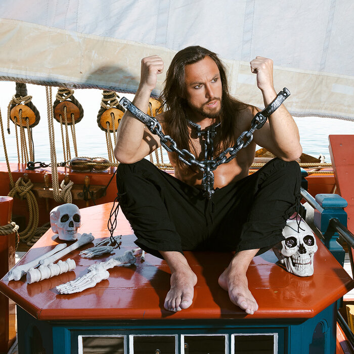 Boland Schedel met beweegbare kaak wit