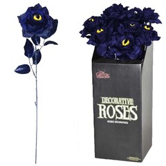 Feestshop.be Blauwe roos met kattenoog 40cm