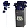 Blauwe roos met kattenoog 40cm