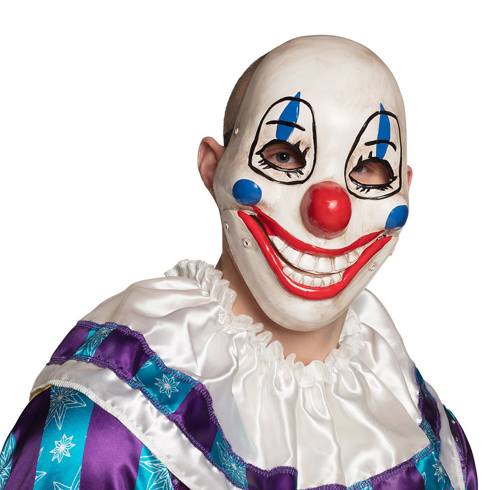 Feestshop.be Masker Scary clown met beweegbare kaak pvc