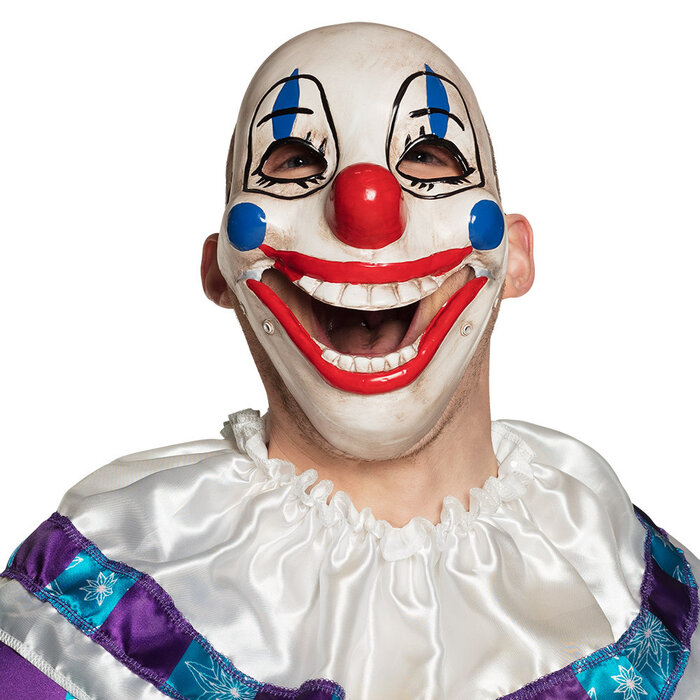 Feestshop.be Masker Scary clown met beweegbare kaak pvc