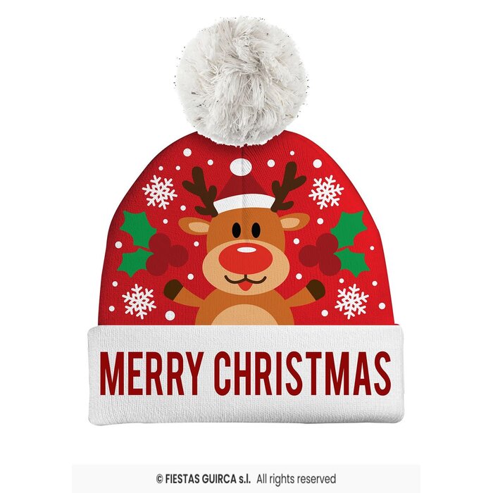 Kerst muts met print