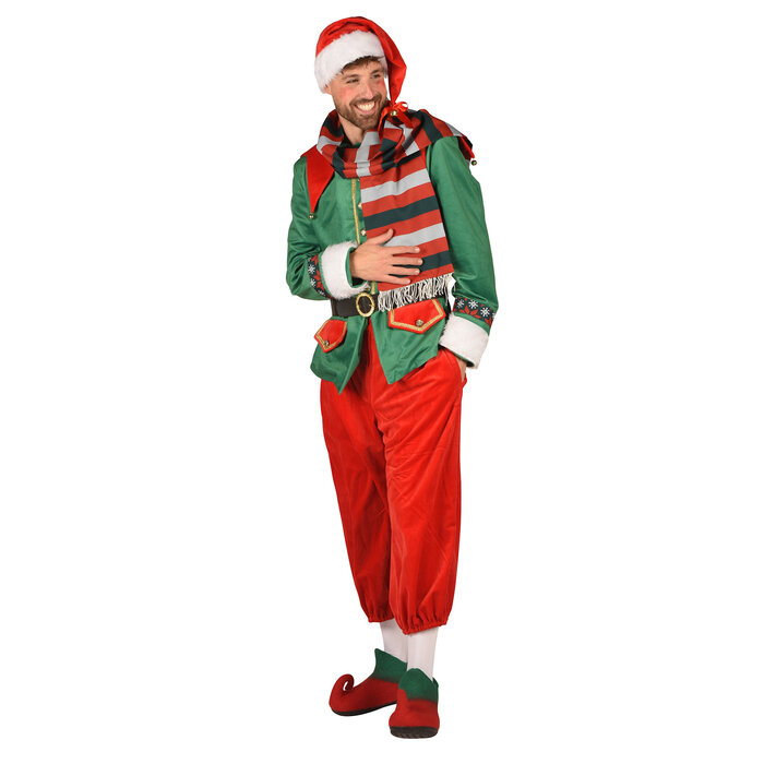 Thetru Elfen kostuum kerst heer rood groen Donato luxe