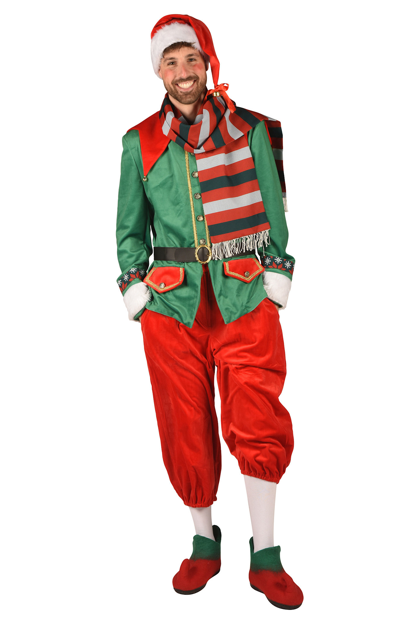 Thetru Elfen kostuum kerst heer rood groen Donato luxe