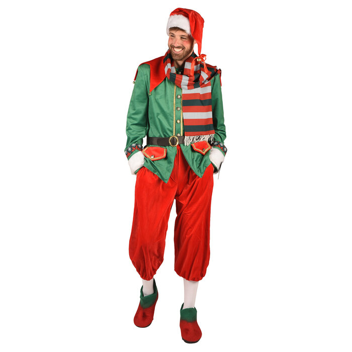 Thetru Elfen kostuum kerst heer rood groen Donato luxe