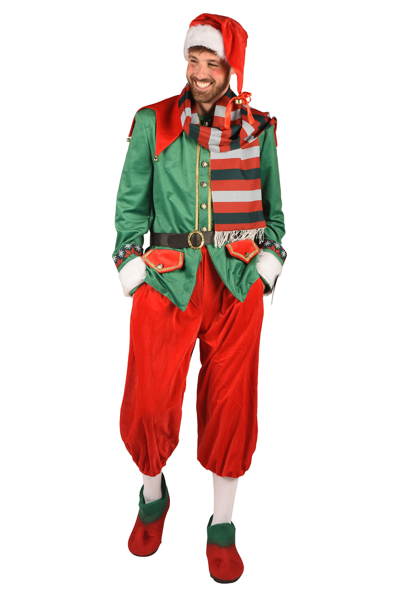 Thetru Elfen kostuum kerst heer rood groen Donato luxe