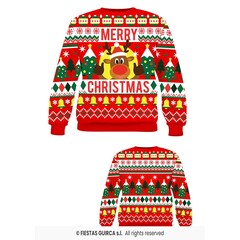 Kersttrui rood Merry Christmas