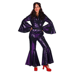 Collection Disco catsuit luxe dames Studio 54 paars