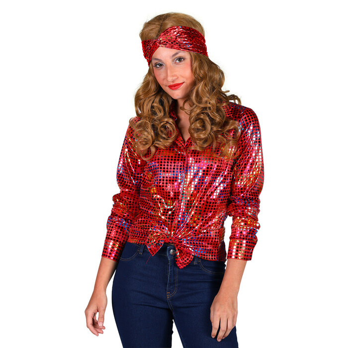 Collection Disco hemd shirt dames rood