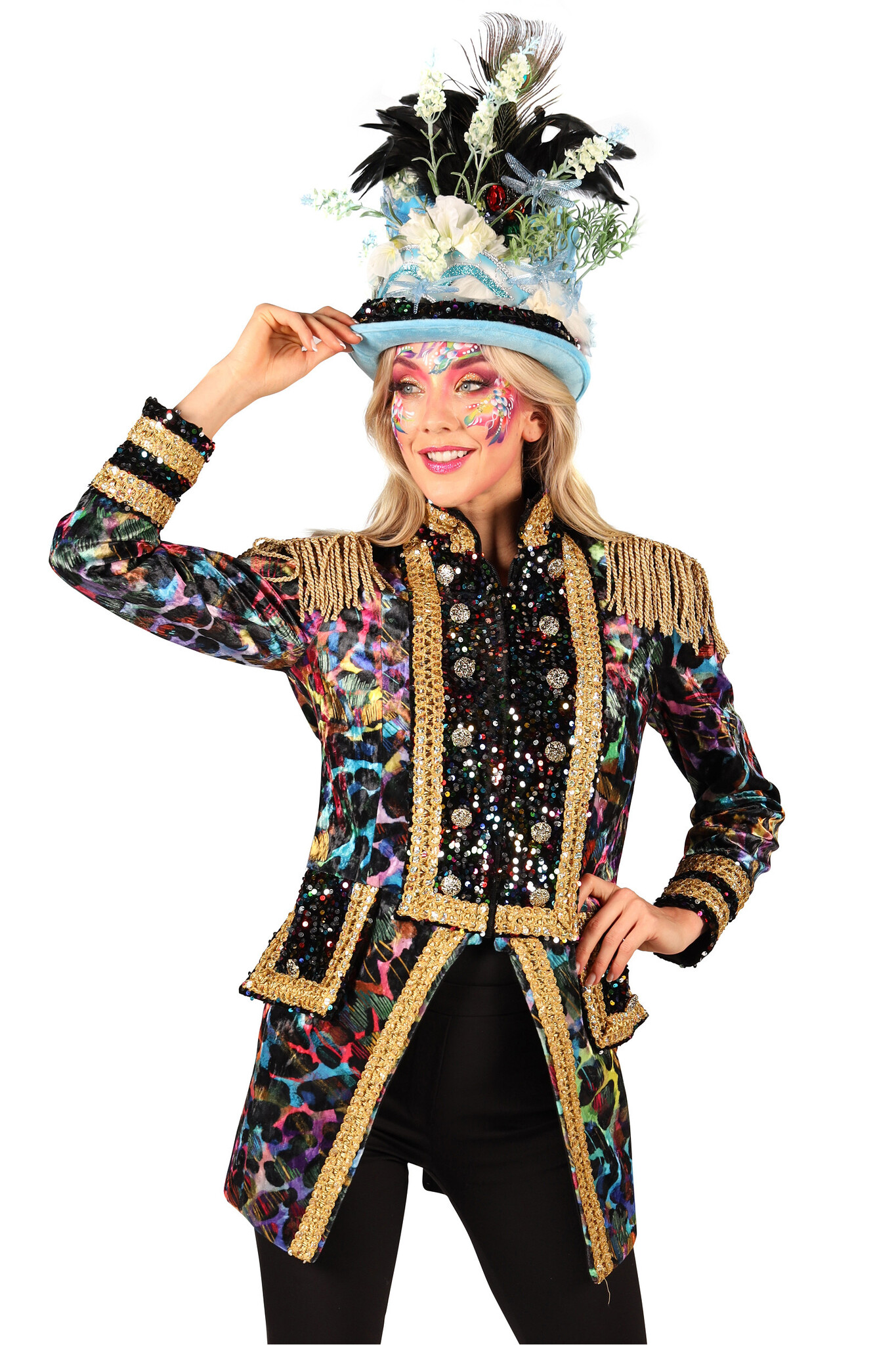 Thetru Carnavalsjas dames Painted Black luxe