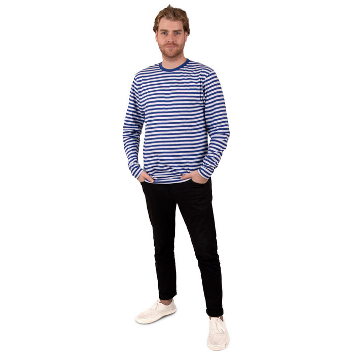 Dorus trui blauw/wit