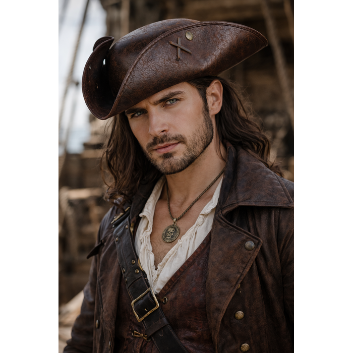 Piratenhoed driesteek bruin