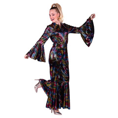 Catsuit Disco dames multicolor