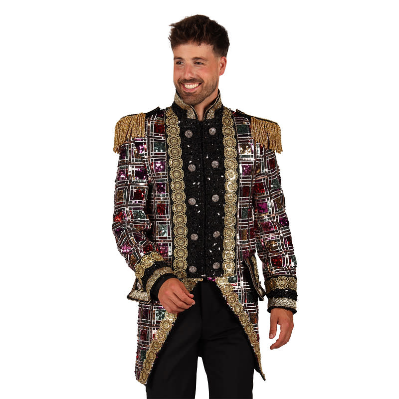 Carnavalsjas heren Sequin Mirror