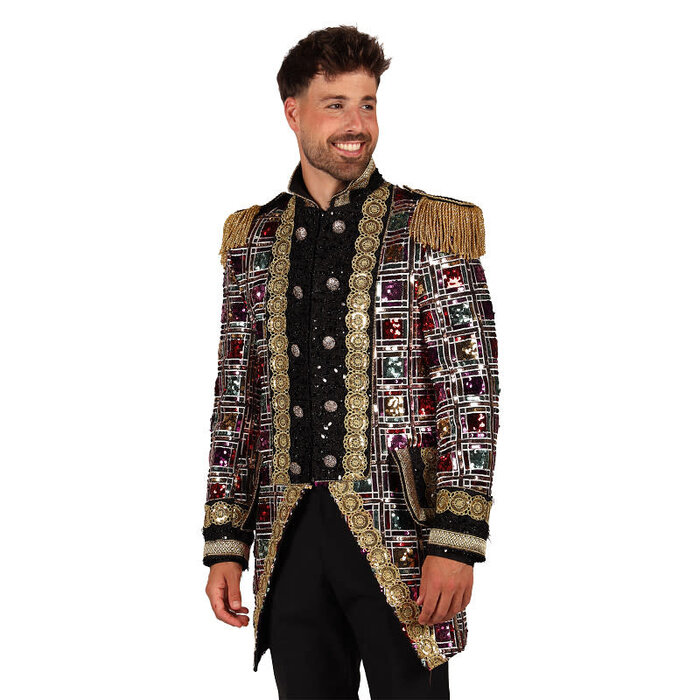 Carnavalsjas heren Sequin Mirror