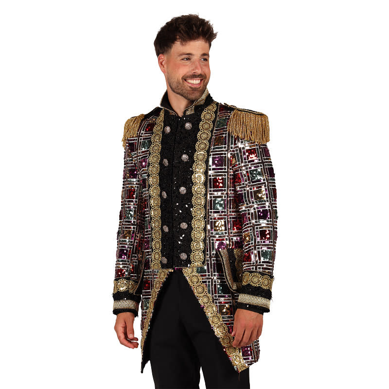 Carnavalsjas heren Sequin Mirror